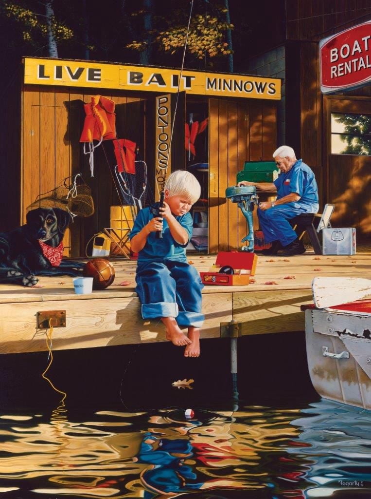 Casse-tête "Blueboard" 1000 morceaux Terrence Fogarty Sports Petit pêcheur
