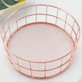 thumbnail image 3 of Ruiboury Luxury Cosmetics Storage Basket With Good Ventilation Modern Style And Scratch-Proof Coating Books Rosegold, 3 of 6