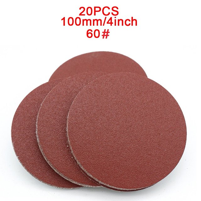 20 Pcs Disque de Papier Sablé Spécial 4 Po/100 mm 40-2000 Grain pour Polissage Rond