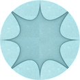 thumbnail image 1 of Ahgly Company Tapis Rond Lavable en Machine Intérieur Transitionnel Bleu Électrique, 6 Pieds Rond, 1 of 7