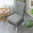 thumbnail image 1 of EGNMCR Home Decor, Short Skirt Home Chair Covers Cushion Backrest One Dining Chair Covers Universals Stool Covers Seat Covers Stretch Dining Table Chair Covers Cover Cover Flock Stools Cover Cover, 1 of 6
