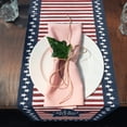 thumbnail image 4 of Qocolhg Décorations du 4 Juillet - Chemin de Table Patriotique pour la Journée, Rayures Rouges Blanches Bleues et Étoiles, Chemin de Table Motif Thème Américain, Chemin de Table, Décoration de Cuisine du 4 Juillet pour la Fête de l'Indépendance, 4 of 7
