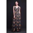 thumbnail image 2 of Bimba Floral Ladies Long Floral PrintDress Spaghetti Strap V Neck Maxi Beach Wear-Large, 2 of 5