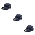 thumbnail image 2 of Baohd Mâle 3D Broderie Snap-back Chapeau à la Mode Réglable Sangle Protection Solaire Respirante Confortable Bleu Marine 3Set, 2 of 6