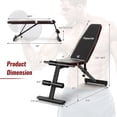 thumbnail image 4 of Banc de Musculation Superfit Ajustable pour l'Entraînement de la Force du Corps Entier Inclinaison Déclin Gym à Domicile, 4 of 10