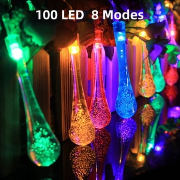MEHOOM 100 Count LED Solar String Lights, 39 Ft Solar Powered Outdoor Lights, Outdoor Waterproof Solar Lights for Garden Decor