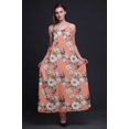 thumbnail image 2 of Bimba Robe Longue Maxi Imprimée en Rayonne pour Femmes à Bretelles Spaghetti Ajustables Boho-X-Grand, 2 of 5