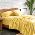 thumbnail image 2 of Bare Home Premium 1800 Collection 3-Piece Bed Sheet Set, Twin-XL, Lemon Drop, 2 of 10