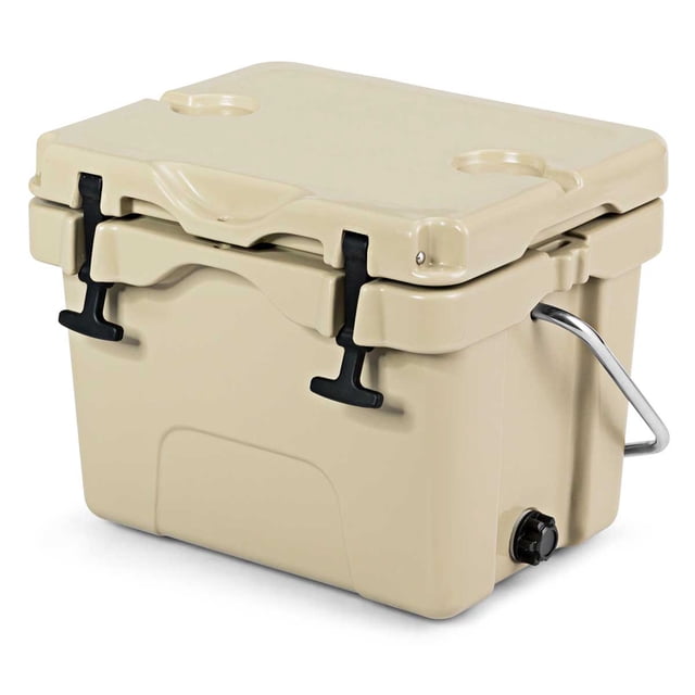 Patiojoy Coffre à Glace de 16 Pintes Haute Performance Glacière Isolée Design Portable Kaki