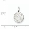 thumbnail image 2 of Charm Disque de Baptême en Argent Sterling Rhodié QC2403 (15mm x 10mm), 2 of 2