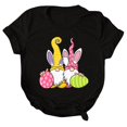 thumbnail image 2 of Shorts Décontractés pour Femmes, Col Rond Ample, Manches Courtes, Imprimé Lettre, Blouse T-Shirt, 2 of 4