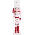 thumbnail image 2 of Christmas Nutcracker Decoration Wooden Nutcracker Figure Tabletop Cartoon Nutcracker Ornament, 2 of 8