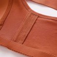 thumbnail image 3 of GDREDA Classic Style Bra New Front Closure Plus Size Bra With Gathering Effect No Underwire Side Support Full Coverage For Plus Size Women's Underwear Brick Red,46, 3 of 6