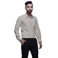 thumbnail image 3 of BESTMAN Long Sleeve Formal Shirt For Men Printed Button Down Cotton Men Shirts, 3 of 5
