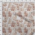 thumbnail image 3 of oneOone Polyester Spandex Brown Fabric Nautical Prints Sewing Craft Projects Fabric Prints By Yard 56 Inch Wide, 3 of 3