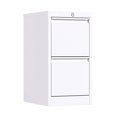 thumbnail image 1 of AOBABO 2 Drawer Vertical Metal File Cabinet w/Lock, Fully Assembled, White, 1 of 9