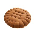 thumbnail image 3 of DYNWAVECA Coussin en Forme de Biscuit Coussin de Sol Décoratif Doux pour Cadeau Salon Bar Rond Brun Foncé, 3 of 10
