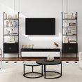 thumbnail image 2 of Gymax 2PCS 72.5'' Tall Bookshelf 5 Tier Wall Mount Ladder Bookcase w/ Cabinet Black, 2 of 10