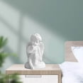 thumbnail image 4 of pitrice Statue d'Ange Blanc en Résine Décoration de Bureau Collection Accessoires de Fenêtre Noël Assise, 4 of 9