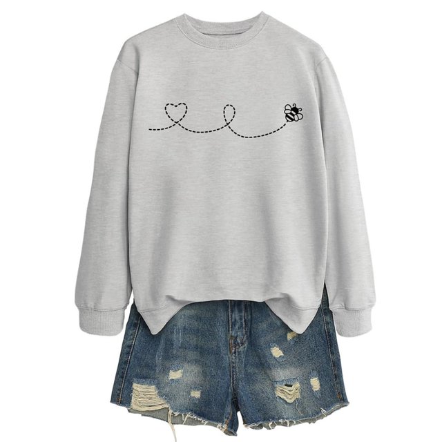 Chandails à Capuchon pour Femmes Chandail à Capuchon Femme Manches Longues Col Rond Chandail en Molleton Décontracté Imprimé Chandail-Over Haut Tenue Quotidienne T-Shirt Blouse Automne Hiver Vêtements Décontractés Veste