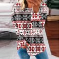 thumbnail image 1 of Costumes de Noël en Liquidation Col Rond Mode Décontractée Manches Longues Chandail à Imprimé de Noël Hauts Blouse Chandail Surdimensionné pour Femmes, 1 of 5