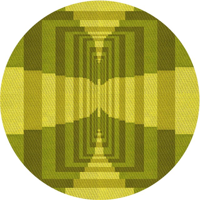 Ahgly Company Tapis d'Intérieur Ronds Transitionnels Vert Olive Lavables à la Machine, 8 Pieds Rond