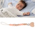 thumbnail image 1 of Pince pour Bébé, en Forme de Cœur, Hêtre Couramment Utilisé, Support Léger en Silicone et Acier Inoxydable pour la Maison, Rouge Rosé, Violet Pâle, Rouge Rosé, Bleu Poussiéreux, Vert Menthe, 1 of 8