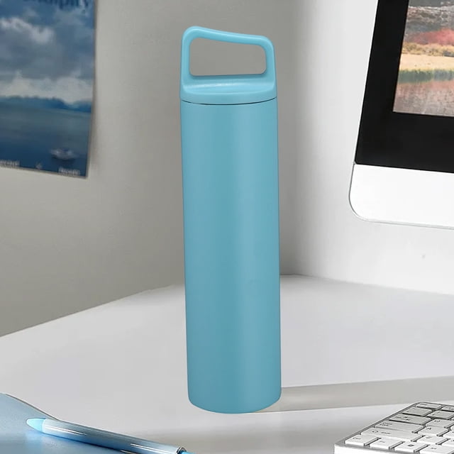 Bouilloire de Sport Portable d'Extérieur à Grand Ouverture en Acier Inoxydable, Isolation sous Vide, Grande Capacité 600 ml