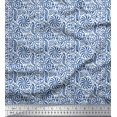 thumbnail image 1 of Soimoi Polyester Crepe Fabric Floral & Paisley Block Decor Fabric Printed Yard 42 Inch Wide, 1 of 3