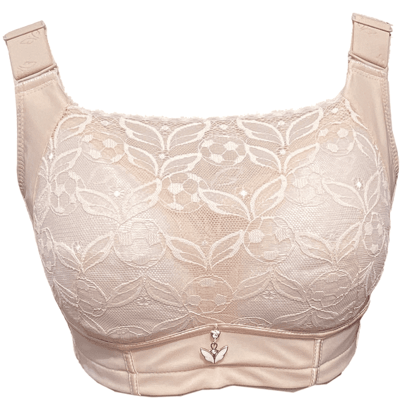 BIMEI Soutien-Gorge Sans Armatures Post-Chirurgie Grande Taille à Couverture Complète pour Tous les Jours pour Femmes avec Poches après Mastectomie 2436, Beige, 36D
