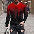 thumbnail image 1 of Meichang T-Shirt à Manches Longues pour Hommes Grands, T-Shirts Graphiques pour Hommes Tendance avec Imprimé 3D à Illusion d'Optique, T-Shirts à Col Rond Originaux à Manches Longues pour Hommes, 1 of 5