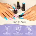 thumbnail image 4 of ROSALIND 100PCS Gel Nail Polish Set, 92 PCS Colors Gel Polish Set with 8 Bottles of Base and Glossy Matte Top Coat Starter Gel Nail Set Suitable for All Seasons Gift for Women, 4 of 9