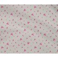 thumbnail image 4 of oneOone Cotton Flex Fabric Blue & Peach Flower Floral Print Sewing Fabric BTY 40 Inch Wide, 4 of 4