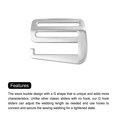 thumbnail image 4 of Unique Bargains 1.5' 38mm Webbing Release G Hook Buckle Adjusters for Backpack Strap, 8Pack Silver Tone, 4 of 5