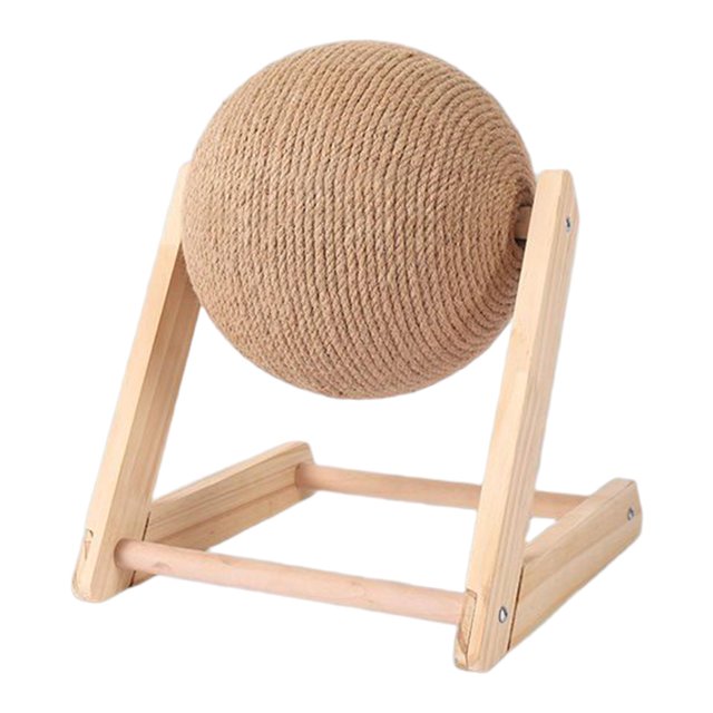 Boule à Gratter Naturelle en Sisal, Jouet de Griffoir de Chat, Résistant à l'Usure Interactif en Forme de L