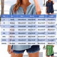 thumbnail image 3 of Timegard Plus Size Tops for Women Drop Shoulder V Neck Button 3/4 Sleeve Casual Loose Lightweight Blouse, 3 of 7