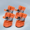 thumbnail image 3 of Yhmxh Bedding-Comforter Sets Duvet Cover Dog Shoes For Small Dogs Dog Shoes Paw Protector With Reflective Straps Non Slip And Water Proof Dog Booties Puppies 4PC dogs shoes, 3 of 8