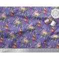 thumbnail image 2 of Soimoi Cotton Duck Fabric Leaves & Rabbit Animal Print Fabric by The Yard 56 Inch Wide, 2 of 5