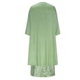 thumbnail image 4 of Vente de Liquidation Robe Deux Pièces Ample à Imprimé pour Femme Grande Taille, Manches 3/4, Col Rond, Jupe, 4 of 6