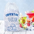 thumbnail image 4 of Lubelski 50 Pcs/Ensemble Sac à Glaçons Transparent PE Fermeture à Cordon Ajustable Étanche Robuste Sac de Rangement pour Glace Fournitures de Cuisine, 4 of 8