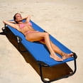 thumbnail image 4 of Gymax Folding Camping Bed Outdoor Military Cot Sleeping Blue, 4 of 10