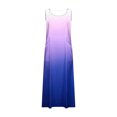 thumbnail image 4 of FAIWAD Robes d'Été Grande Taille pour Femmes 2024 Sans Manches Décontractées Robe Maxi Dégradé Boho Plage Robe Débardeur, 4 of 5