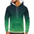 thumbnail image 1 of Rbaofujie Chandails à Capuche pour Hommes Hommes Décontracté Mode Col Rond Poches Imprimé Dégradé Chandail à Enfiler Manches Longues Hauts Chandail à Capuche Chandail pour Hommes, 1 of 5