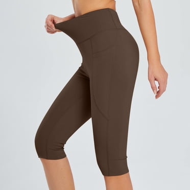 Économies de la Rentrée! jovatis Grande Taille Nouveau pour la Saison Leggings pour Femmes Longueur Genou Taille Haute Yoga Entraînement Exercice Capris pour l'Été Décontracté avec Poches