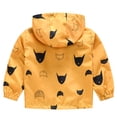 thumbnail image 2 of Manteau Coupe-Vent à Capuche à Fermeture Éclair Imprimé d'Automne pour Tout-Petits Enfants Bébés Filles Garçons, 2 of 8