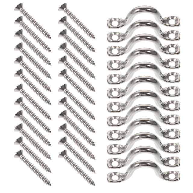 1 Set Kayak Handle Stainless Steel Handles Kayak Replacement Handles Yacht Handles with Screws