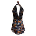 thumbnail image 5 of Leutsin Women's Print Sleeveless V-Neck Halter Backless Ladies Slim Dress, 5 of 5
