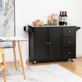 thumbnail image 2 of Costway Kitchen Island 2-Door Storage Cabinet Stainless Steel Top w/ Drawers, 2 of 10