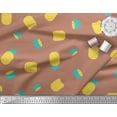 thumbnail image 3 of Soimoi Crepe Silk Fabric Pine Fruits Printed Fabric 1 Yard 42 Inch Wide, 3 of 3