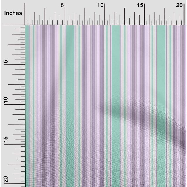 oneOone Coton Tissu Cambier Multicolore Tissu Imprimé à Rayures par la Cour 56 Pouces de Large